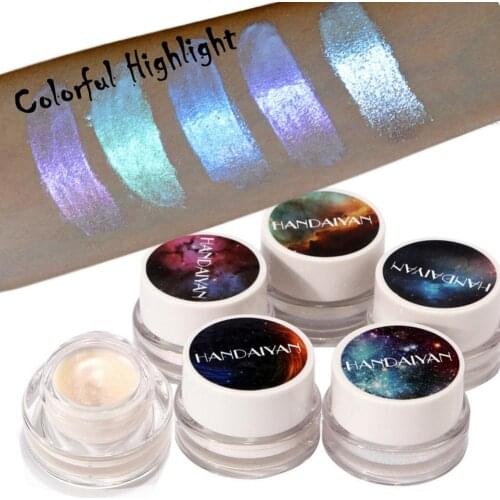 Lady Makeup Highlighter Glitter Metallic Shimmers Eyeshadow Cream Beauty Cosmetic