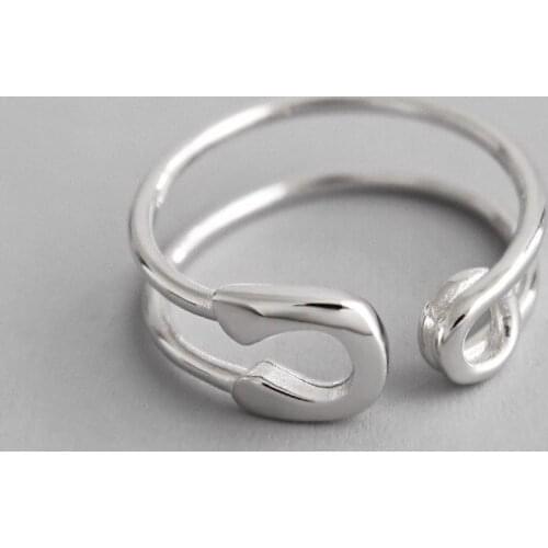 100% 925 Sterling Silver Pin Rings For Women Finger Fine Jewelry, Silver 925 Ring Best Firend Gift Wedding Party Accessories