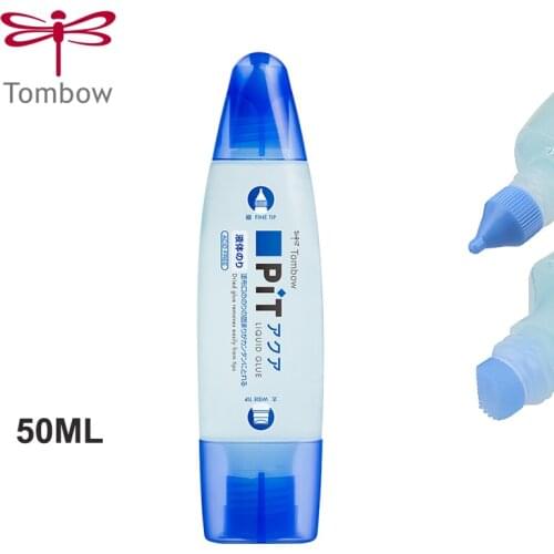 Tombow MONO Aqua Pit Liquid Glue Pen Type,50ML, 1-Pack. Wide and Fine Tips Dispenser for Precise to Full Coverage Acid Free