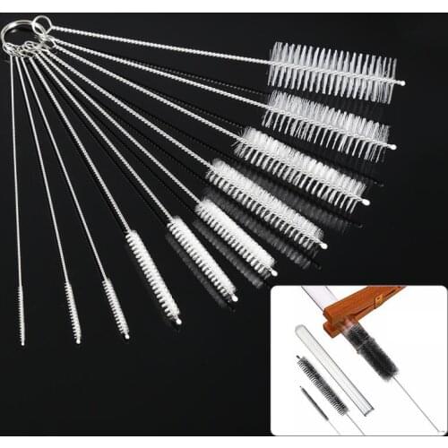 10Pcs/lot Baby Bottle Brushes Cleaner Multifunctional Cleaning Brush Stainless Steel Wash Drinking Feeding Bottle Home Cleaning