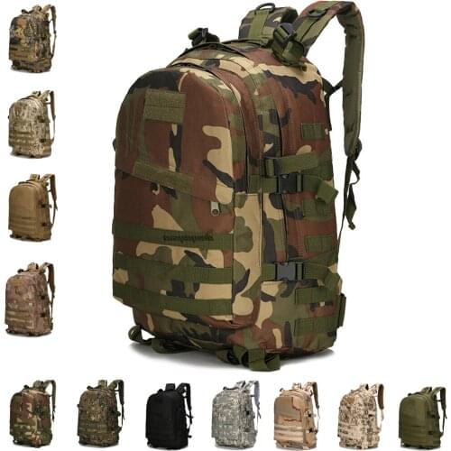 45L Tactical Camouflage Backpack Molle Army Military Assault Bags Trekking Hunting Camping Hiking Rucksacks