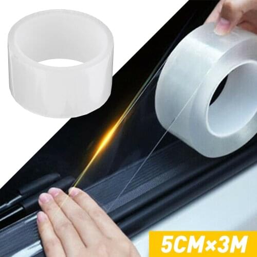 5CM*3M Car Transparent Stickers Vinyl Wrap Protection Film Sill Scuff Cover Car Door Plate Sticker Bumper Anti Scratch Strip