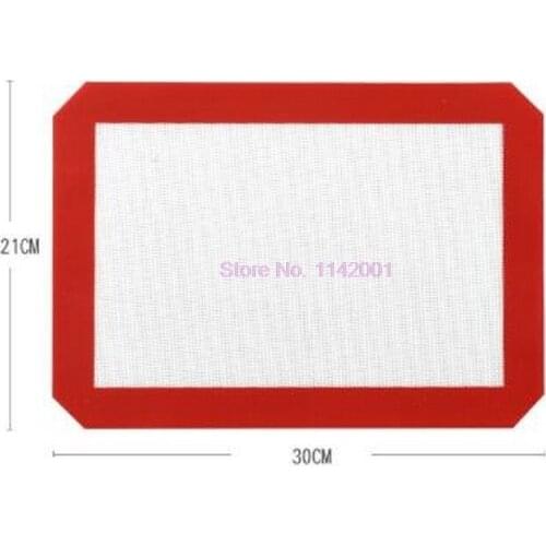 50pcs Non-Stick Silicone Baking Mats Cookie Pad Rolling Dough Mat High Temperature Resistant Glass Fiber Batters Flour Fondant