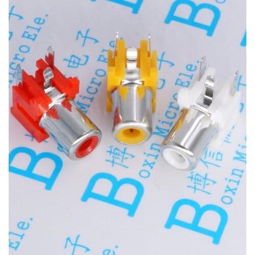 80pcs RCA socket Tripod socket hole seat RCA Cinch AV audio input socket Audio socket AV-5