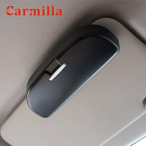 Carmilla Car Glasses Holder Case Box for Nissan Qashqai Dualis Rogue X-trail Sunny Livina Interior Refitting Sunglasses Case