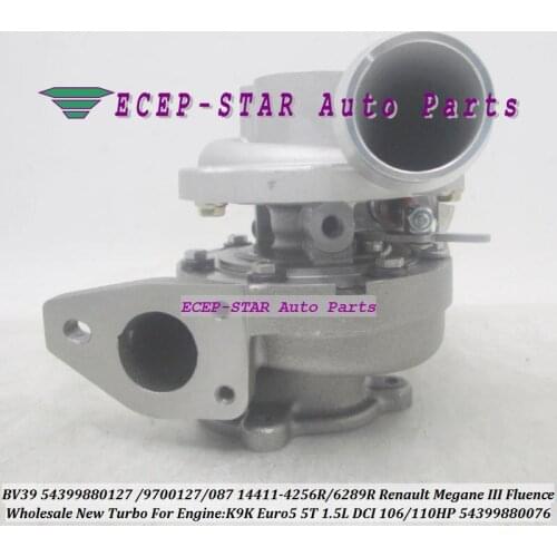 BV39 54399700127 54399700087 54399700076 144114256R turbo turbocharger for Renault Megane III Fluence 1.5L DCI K9K Euro5 5T 09