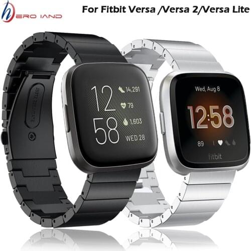 For Fitbit Versa 2 /LITE Bracelet Wrist Band Smart Accessories Stainless Steel Strap for Fitbit Versa Replacement watch band