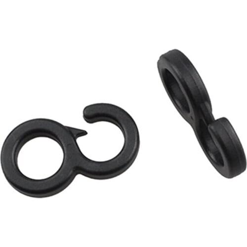 X7AC 10pcs/set Clip Tail Hook Light Camping Canopy Fixed Canvas Outdoor Hiking Hook Camping Tent Accessories Black Plastic