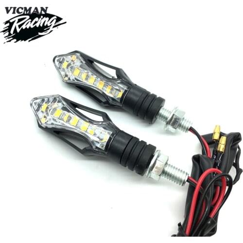 Turn Signal Indicator Black Shell Motorcycle Moto Bulb Amber Lights Lamp for Honda for Yamaha for Suzuki