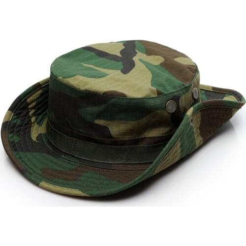 60CM Camouflage Caps Tactical Hunting Hats Military Boonie Army Caps Camo Men Outdoor Sports Sun Bucket Cap Fishing Hiking Hat