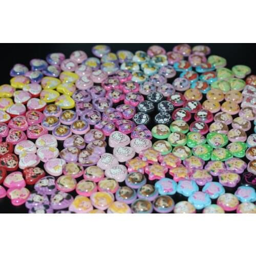 Kawaii Cartoon Resin Flatback DIY Crafts Accessories Resin Cabochons Embellishments Scrapbook Hair Bow Centers DIY Accessories