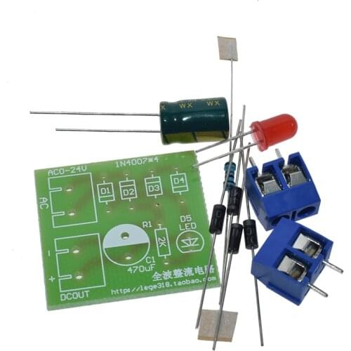 1N4007 Diy Kit IN4007 Bridge Rectifier AC DC Converter Full Wave Rectifier PCB Board KIT Parts Electronic Suite