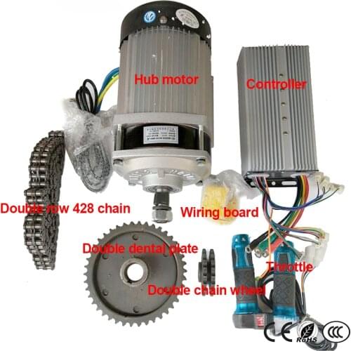48V60V 1000W Hub Motor Controller Double Row 428 Chain Double Dental Plate Double Chain Wheel Wiring Board Throttle Modified