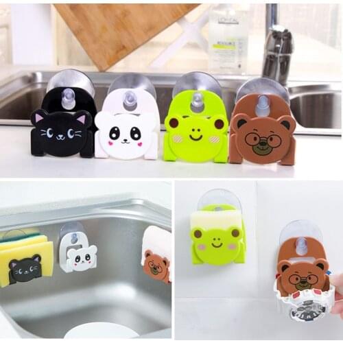 Kitchen Cartoon Drain Rack Sink Sponge Dish Cloth Rack Kitchen Organizer And Storage Stuff Bathroom Soap Bar Jewelry Holder