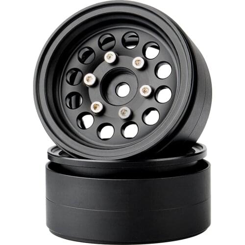 KYX Racing CNC Machined Aluminum Universal 1.55" Wheel Rims Upgrades Parts Accessories for 1/10 RC Crawler Car Tamiya CC01