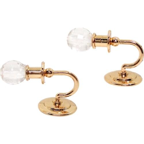 12th Dollhouse Miniature Accessory Wall Lamp Light Model 2pcs