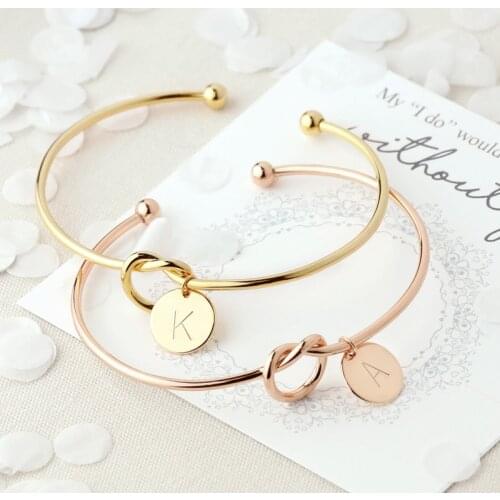 Fashion Letter Charming Bracelet Women Girl Rose Gold Alloy Lucky Chain Friendship Bracelets Lovers Gift Jewelry SP-92