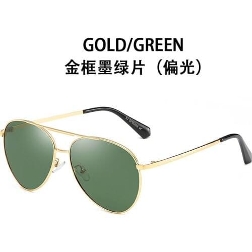 Pilot Metal Men Sunglasses With Polarized Lens for Drivers Driving Glasses