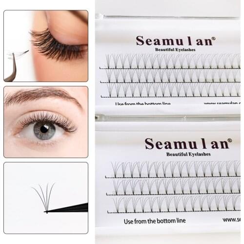 Easy fanning 3D 4D 5D 10D Long Stem False Lashes Premade Russian Volume Fans Faux Mink Premade Eyelash Extensions Makeup Cilios