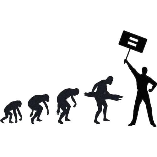 16*9.8cm HUMAN RIGHTS EVOLUTION RALLY Sticker Decal New Style Hot Car Styling Vinyl Hobby Car Bumper Sticker