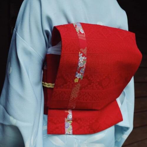 Original Multi-patterns Kimono obi Women Long Flat Shaped Belt for Kimono Yukata Robe Bathrobe Vintage Kimono Belts DH045