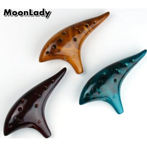 12-Hole Rice-Fired Soldering Grain Ocarina Alto C-Tone Beginner Teaching Ocarina 12-Hole Sound Quality Ocarina