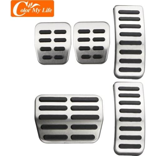 1 Set Stainless Steel Car Gas Brake Pedals for For VW New Beetle + Cabrio 1999-2010 for VW Fox for for Seat Ibiza 6K/6L/6J 1995