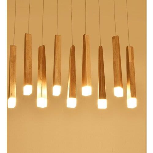 Simple Style Solid wood pendant light LED art deco pendant light Restaurant Bar Cafe Living Room Office lighting