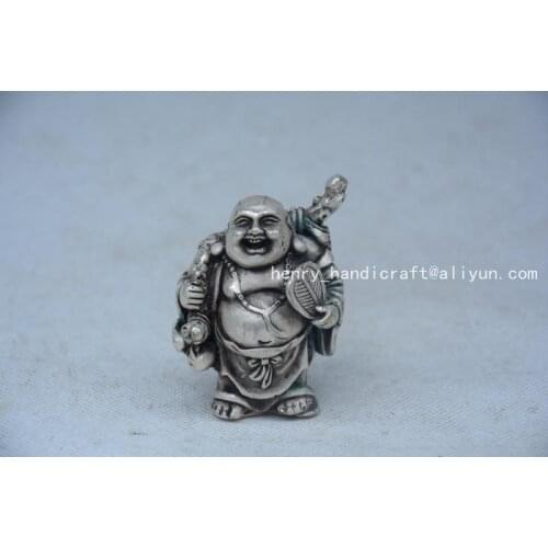 Rare OldQingDyansty Silver Buddha Statue ,#02,best collection&adornment,free shipping