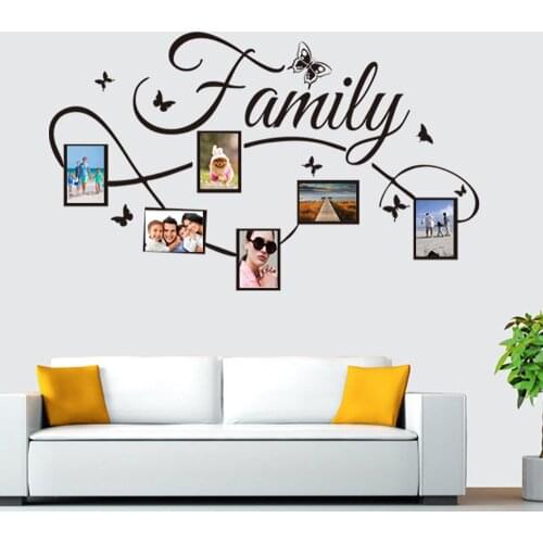 Removable Photo Frame Wall Sticker Vinyl Decal The Memories Frames For Picture Family Stickers Home Decor Living Room Black 20