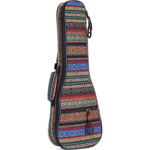 Seriers Of Bohemian style Adjustable Shoulder Strap 10MM Sponge Fill Ukulele Case Bag & Uke Case