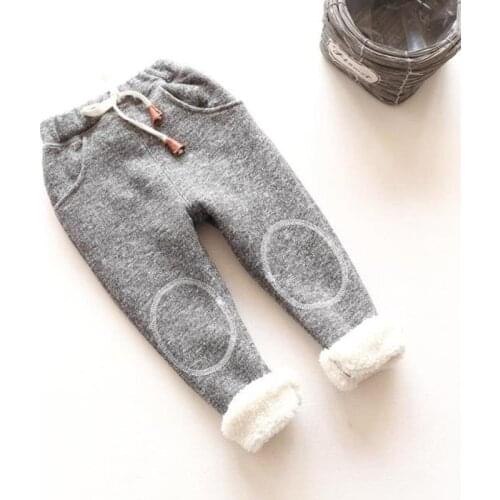 Toddler Girls Pants Solid Casual Kids Trousers for Baby Boys Pants winter 2020 children warm cotton thicken clothes velvet