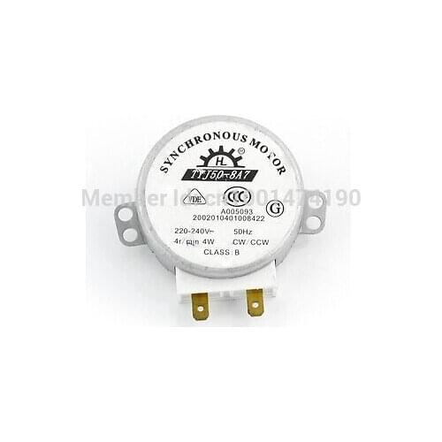 1pc Silver Tone 50Hz 4W Microwave Oven Turntable Synchronous Motor AC 220V 240V
