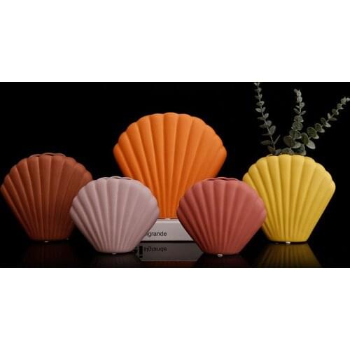 Nordic art shell vase creative ceramic decoration modern minimalist home decoration decoration vase for wedding decoration