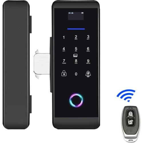 Smart Fingerprint lock for home office frame or frameless glass wooden sliding door