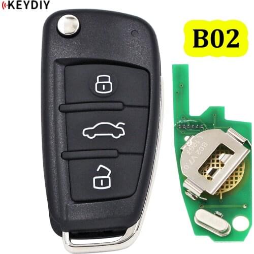KEYDIY B Series B02 3 Button Universal Remote Control for KD900 URG200 KD-X2 Mini KD To Generate New Remote for Audi A6L Style