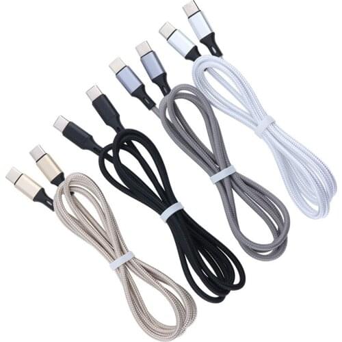1M Type C to USB Type-C Cable 2A PD Quick Charge Charging Cord for Samsung S8 S9 Huawei P20 Xiaomi Redmi Note 10 Pro 300pcs