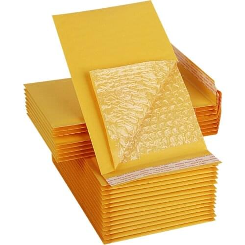Business Supplies Mail Bag Bubble Envelope 10 Pcs/lot Yellow Size Kraft Thicken Shockproof Express Packaging Brand Name Model