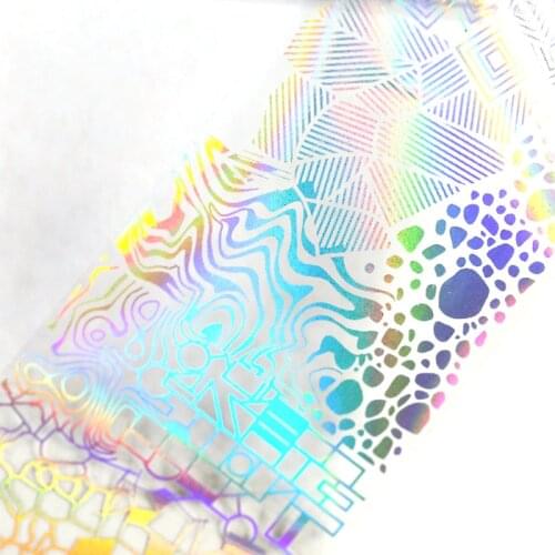 4*100cm/Roll Nail Foils Line dot geometric Nails Art Transfer Stickers Laser Starry Decals For Nails Art Decorations Manicure