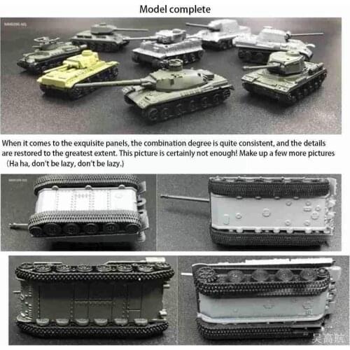 4D Assembled Tanks Model 1:144 Tiger Hunting Tiger Thumb Military Toy Childrens Main Model Battle K5U5