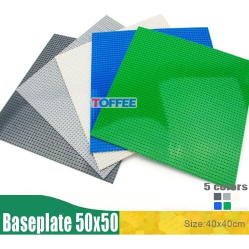 50*50 Dots Base Plate for Small Bricks Baseplate Board 40*40cm Compatible L*goed figures DIY Building Blocks Toys For Children