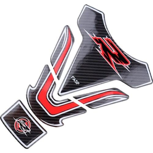 5D Red Tank Pad Guard Sticker Motorcycle Fuel Tank Protector Universal Carbon Fiber Motorcycle Sticker 1pc
