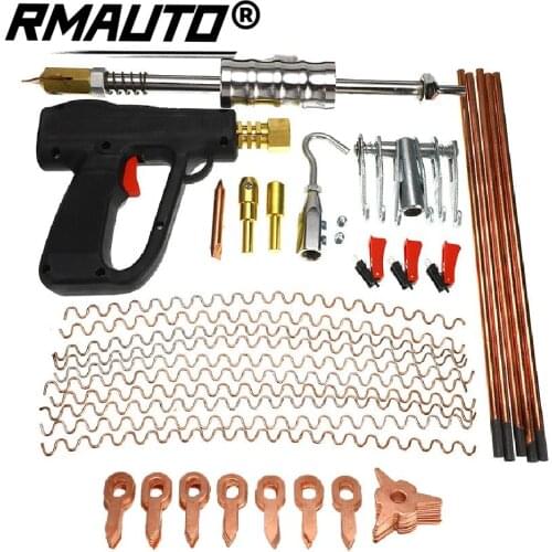 86Pcs Car Body Dent Puller Kit Spot Welding Car Body Repairing Tool Spotter Welder Machine Dents Remover Spot Welding Electrodes