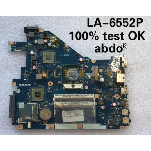 Abdo PEW96 LA-6552P motherboard for ACER 5552G 5552 NV50A notebook motherboard PGA S1 DDR3 100% test work Free CPU