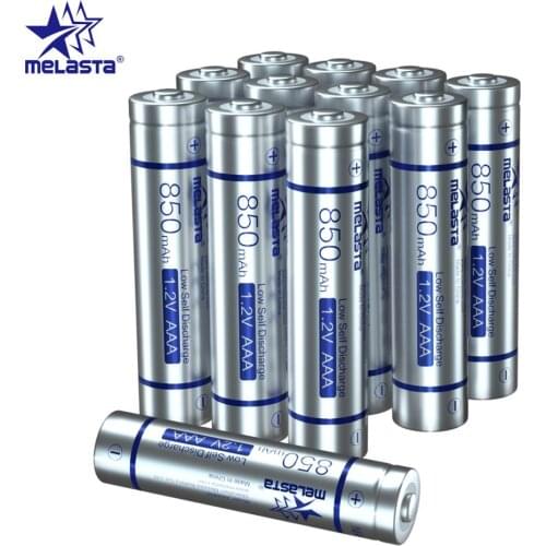 Melasta 12pcs AAA NIMH Rechargeable LSD battery 1.2V real 850mAh Low Self Discharge for Toys Clock Flashlight Wireless mouse