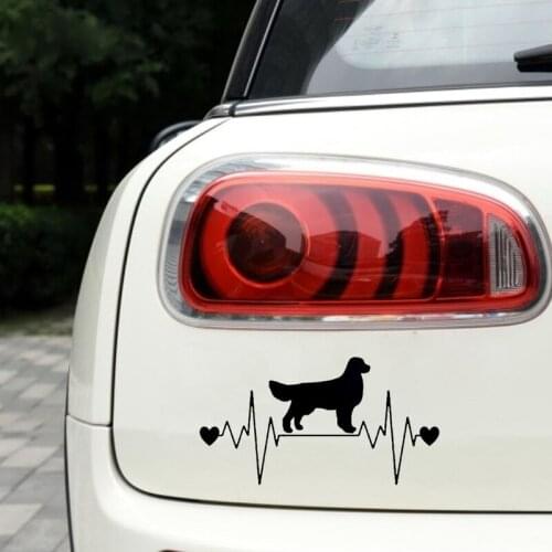 Auto Door Anime Pet Dog I Love My Golden Retriever Sticker Car Styling and Decals