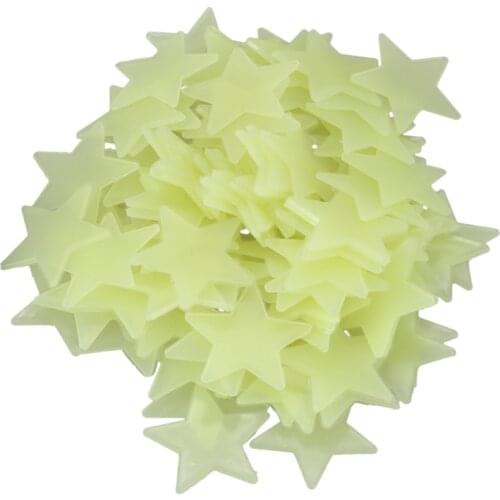 Big deal 100pcs Color Glow In The Dark Stars Luminous Fluorescent Wall Stickers Decal new