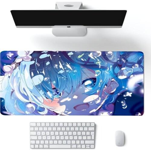 Anime Re Zero Girl Large Gaming Mouse Pad Lock Edge Mouse Mat Keyboard Pad Desk Mat Table Mat Gamer Mousepad for CSGO DOTA LOL
