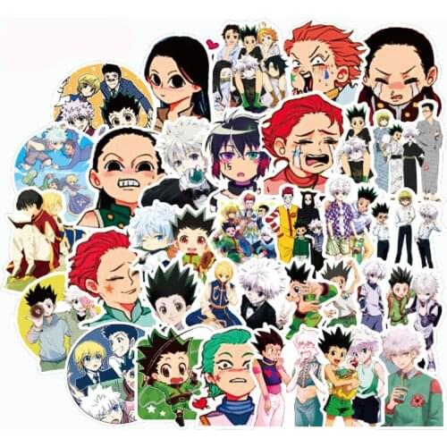 C 50Pcs/Pack HUNTER X HUNTER Stickers Japanese Anime For Luggage Laptop Motorcycle Skateboard Refrigerator For Gift