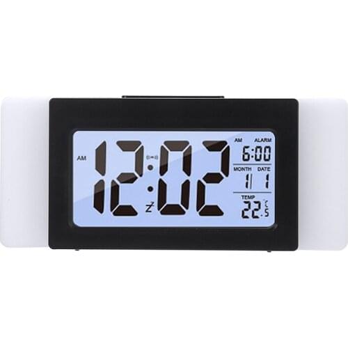 LCD Digital Alarm Clock Desktop Timer Calendar Temperature Snooze Clock For Room Table Electronic Decoration